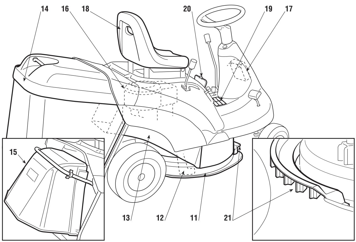 DOLMAR RM-72.13 H - IDENTIFICATION OF MAIN COMPONENTS - 1