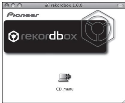 PIONEER CDJ-350 - When the included CD-ROM is inserted into the computer's CD drive, the CD drive opens on the screen. Double-click the [CD_menu.app] icon. - 1