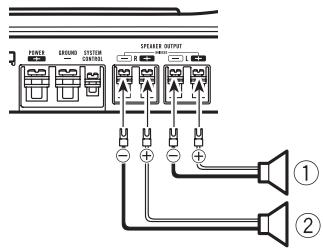 PIONEER GM-3400T - Collegamento degli altoparlanti - 1