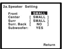 PIONEER HTP-SB510 - Sélectionnez 'Speaker Setting' dans le menu Manual SP Setup. - 2