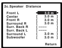 PIONEER HTP-SB510 - Select 'Speaker Distance' from the Manual SP Setup menu. - 2