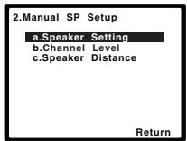 PIONEER HTP-SB510 - Selecteer 'Speaker Setting' in het Manual SP Setup menu. - 1