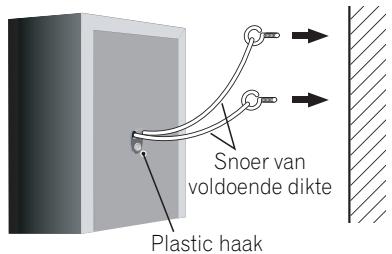 PIONEER HTP-SB510 - - Zet de voor- en surroundluidsprekers vast met de bijgeleverde plastic haak. - 1