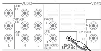 PIONEER HTP-SB510 - Raccordez le micro à la prise MCACC SETUP MIC située sur la face arrière de l'appareil. - 1
