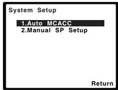 PIONEER HTP-SB510 - Selecteer de instelling die u wilt aanpassen. - 1
