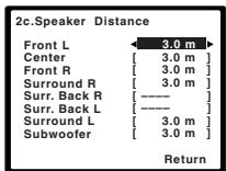 PIONEER HTP-SB510 - Selecteer 'Speaker Distance' in het Manual SP Setup menu. - 2