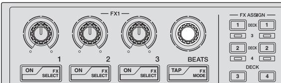 PIONEER DDJ-SP1 - Turn the [FX BEATS] control to adjust the effect time. - 1