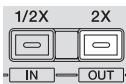 PIONEER DDJ-SR - Lancez le mode utilisaires 1, puis appuyez sur les touches [1/2X (IN)], [2X (OUT)], [PARAMETER  ] ou [PARAMETER]. - 6