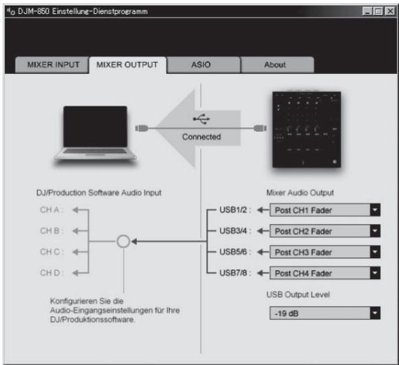 PIONEER DJM-850-S - Klicken Sie auf das Register [MIXER OUTPUT]. - 1