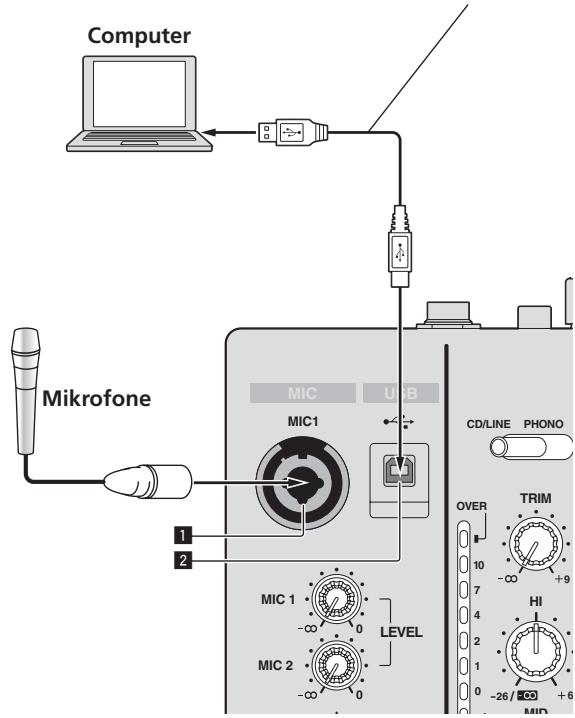 PIONEER DJM-850-S - Anschließen an das Steuerpult - 1