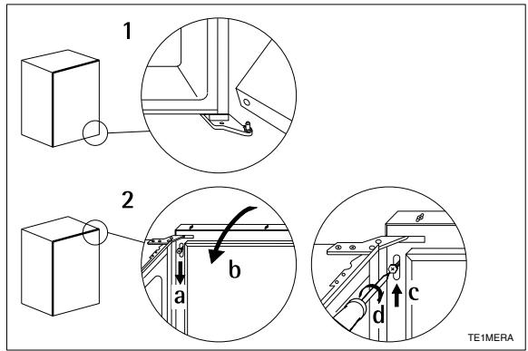 DE DIETRICH DRH715JE - Geräte tür einsetzen. - 1