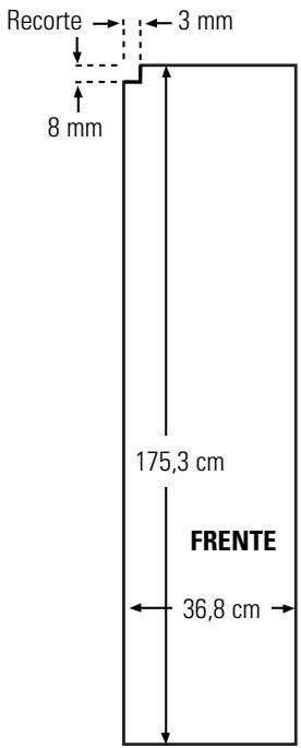 DE DIETRICH DRU105X - 25' CustomStyle™ - Dimensoes para paineos de madeira feitos por medida - 1