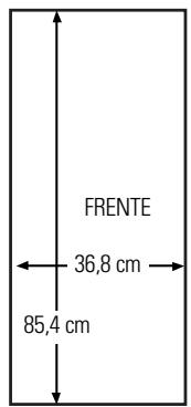 DE DIETRICH DRU105X - Dimensoes para os paineis de madeira feitos sob medida - 3