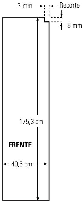 DE DIETRICH DRU105X - 25' CustomStyle™ - Dimensoes para paineos de madeira feitos por medida - 4