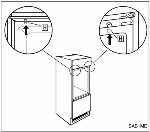 DE DIETRICH DWS750JE - Instruções para o encastre integral Dimensões do compartimento - 5