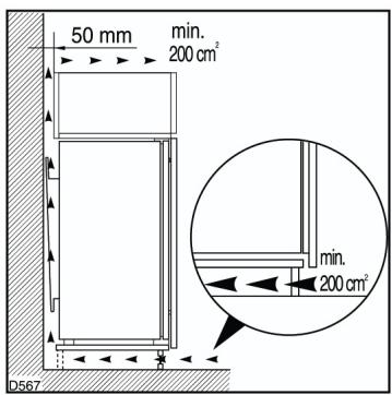 DE DIETRICH DWS750JE - Instructions pour l'encastrement Dimensions de la niche - 1