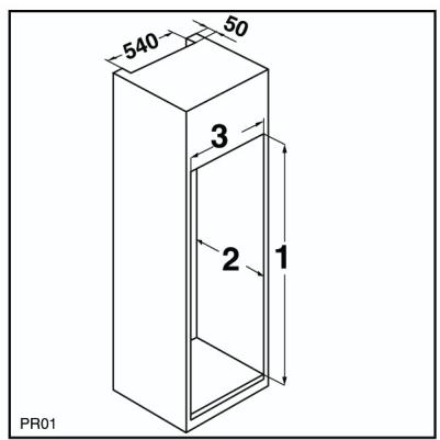 DE DIETRICH DWS750JE - Instrucciones para el empotramiento Dimensiones del hueco - 2
