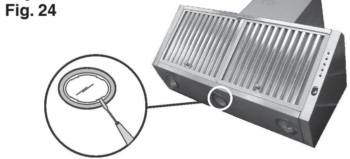 DE DIETRICH DHD694XE1 - -Remplacement des lampes halogenes: - 1