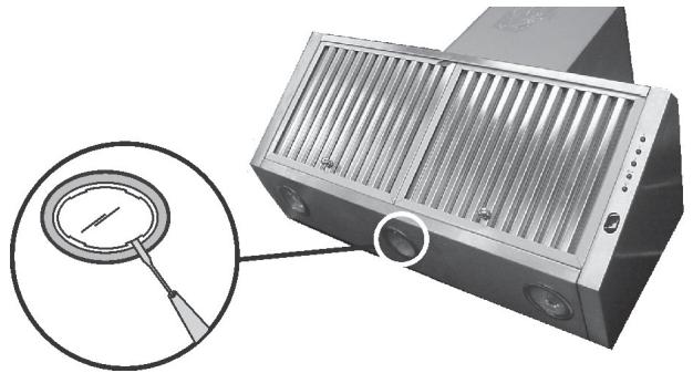 DE DIETRICH DHD694XE1 - -Sostituzione delle lampade alogene: - 1