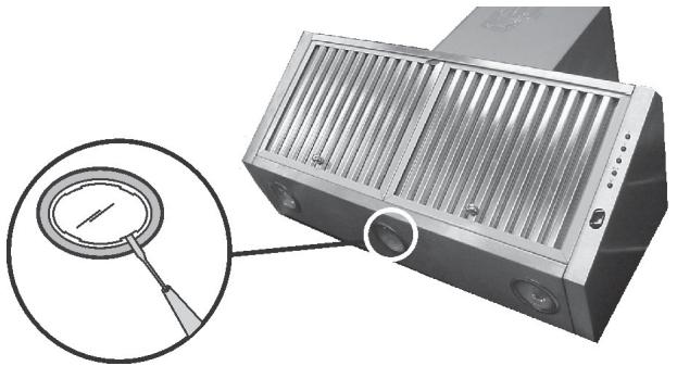 DE DIETRICH DHD694XE1 - - Auswechselung der Halogenlampen: - 1