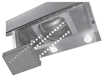 DE DIETRICH DHD694XE1 - - Mantenimiento del filtró al carbón: - 1