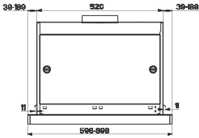 DE DIETRICH DHT945X - Platzbedarf - 1
