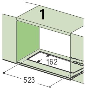 DE DIETRICH DHT945X - Foratura Piano di supporto e Montaggio Cappa - 1