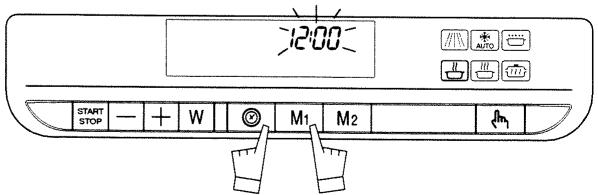 DE DIETRICH DME100XE1 - b) Remise à l'heure de l'horloge - 1