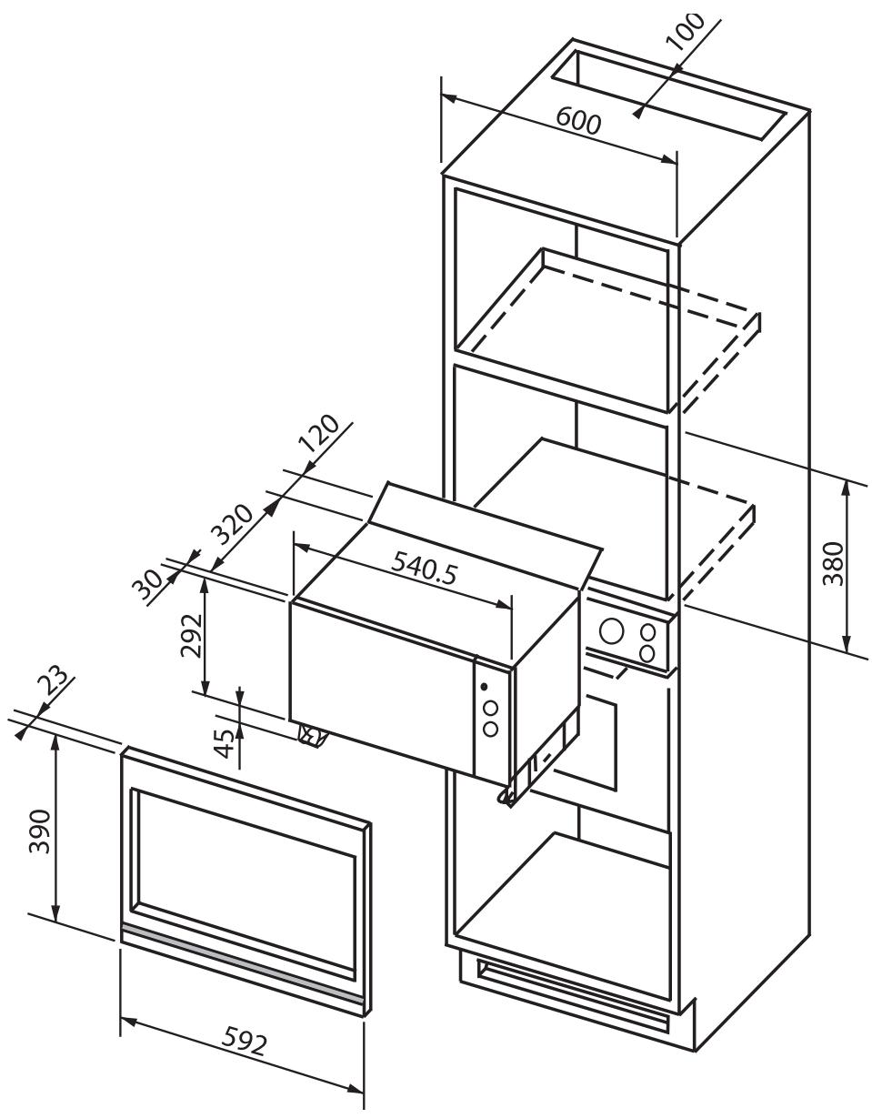 DE DIETRICH DME329BE1 - KIT DE ENCASTRE - 1