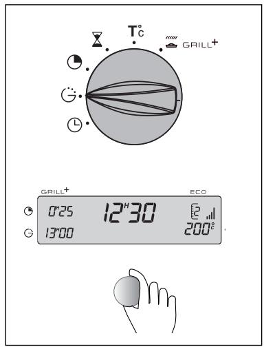 DE DIETRICH DME535XE1 - b) Delayed cooking with a pre-selected cooking time (you decide how long the food will cook for and when the cooking will stop) - 1