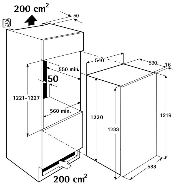 DE DIETRICH DRH920JE - Instructions pour l'encastrement - 1