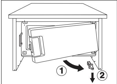 DE DIETRICH DRS914JE - Change of door opening direction of frozen food compartment - 2