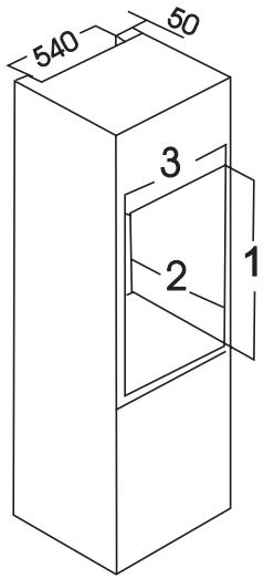 DE DIETRICH DRS914JE - Dimensions of the recess - 1