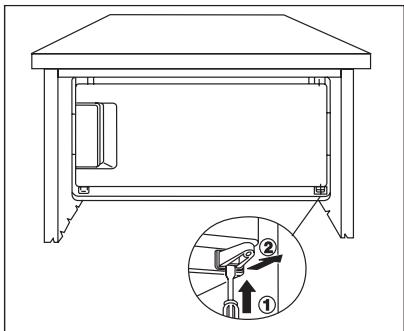 DE DIETRICH DRS914JE - Change of door opening direction of frozen food compartment - 1