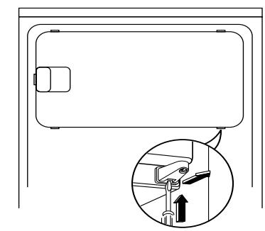 DE DIETRICH DRS920JE - Réversibilité du portillon du compartment Congélateur - 4