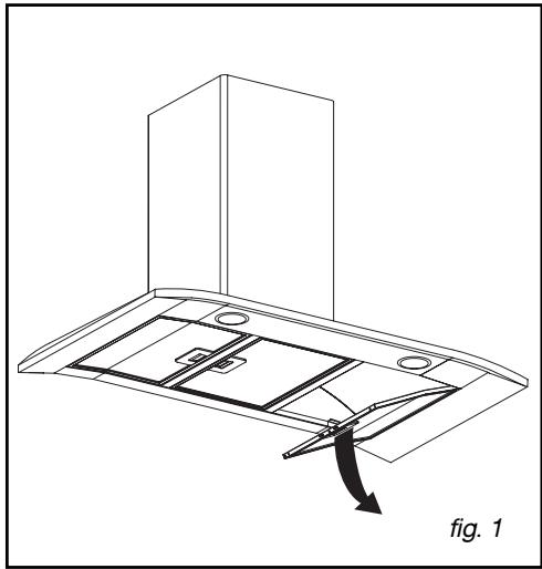 DE DIETRICH DHD556ZE1 - - Desmontaje del filtro modular (fig. 1) - 1