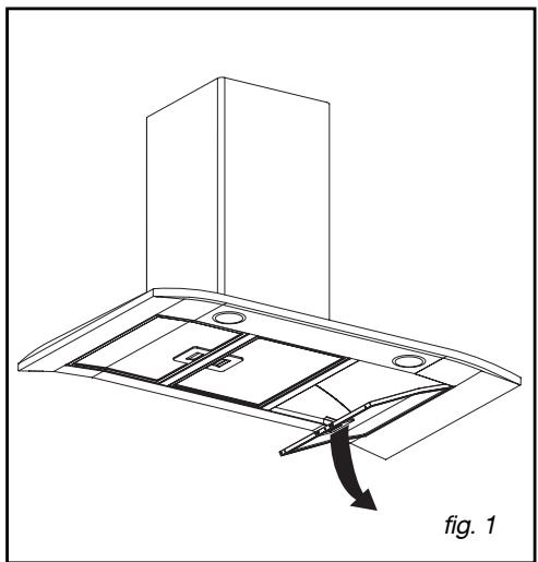DE DIETRICH DHD556ZE1 - - Desmontagem do filtro cassete (fig.1) - 1