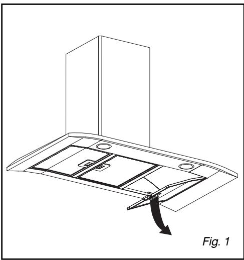 DE DIETRICH DHD556ZE1 - - Smontaggio del filtro cassetta (Fig. 1) - 1