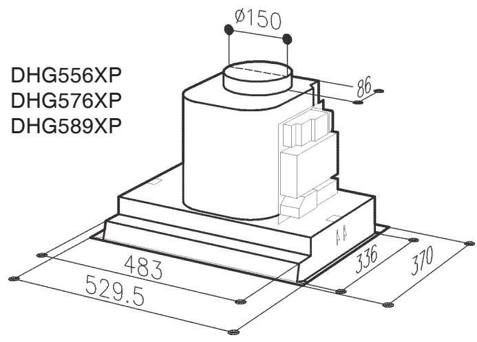 DE DIETRICH DHG560XP1 - Dimensions - 1