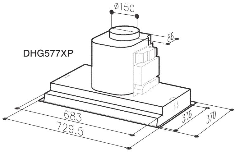 DE DIETRICH DHG560XP1 - Dati Tecnici - DHG570XP: - 2