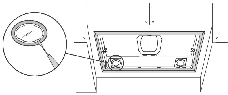 DE DIETRICH DHG560XP1 - -Remplacement des lampes halogenes: - 1