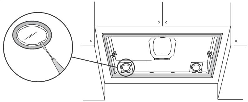 DE DIETRICH DHG560XP1 - -Sostituzione delle lampade alogene: - 1