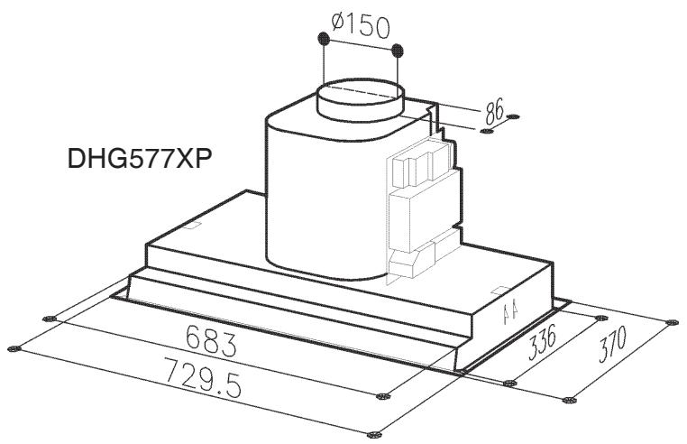 DE DIETRICH DHG560XP1 - Datas tecnicos - DHG570XP: - 2