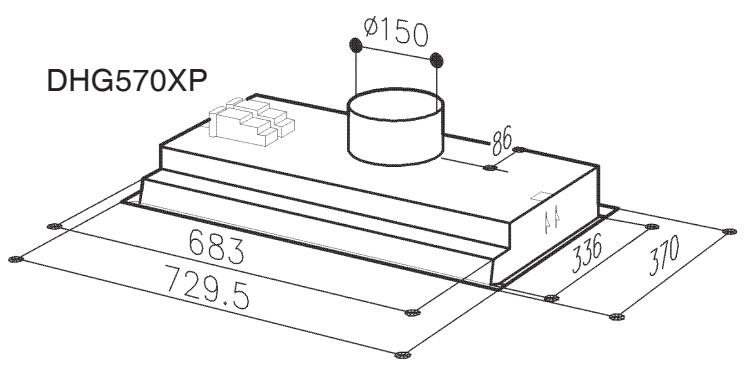 DE DIETRICH DHG576XP1 - Technical data - DHG570XP: - 4