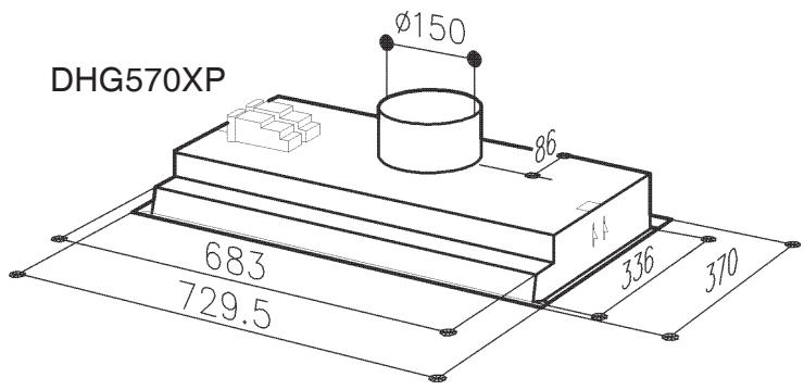 DE DIETRICH DHG576XP1 - Datas tecnicos - DHG570XP: - 4