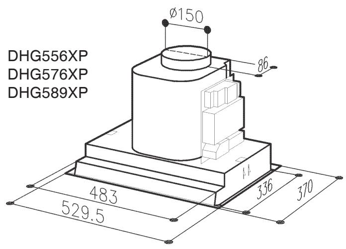 DE DIETRICH DHG576XP1 - Technical data - DHG570XP: - 1