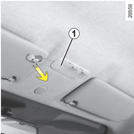 RENAULT TWINGO II - ÉCLAIRAGE INTÉRIEUR : remplacement des lampes - 1