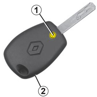 RENAULT TWINGO II - TELECOMMANDE A RADIOFRÉQUENCY : PILES - 1