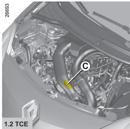 RENAULT TWINGO II - C - Plaque moteur ou étiquette moteur - 2