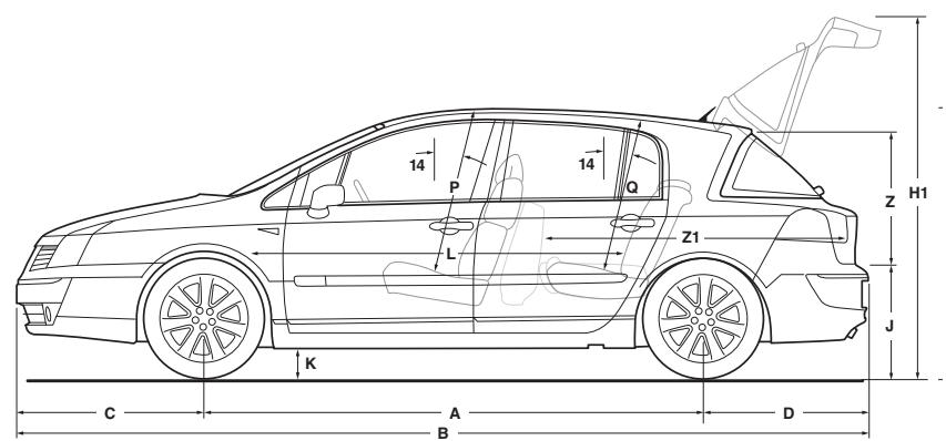 RENAULT VEL SATIS - DIMENSIONS - 1
